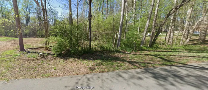 The lot at 126 Oak Tree Drive seen from the road